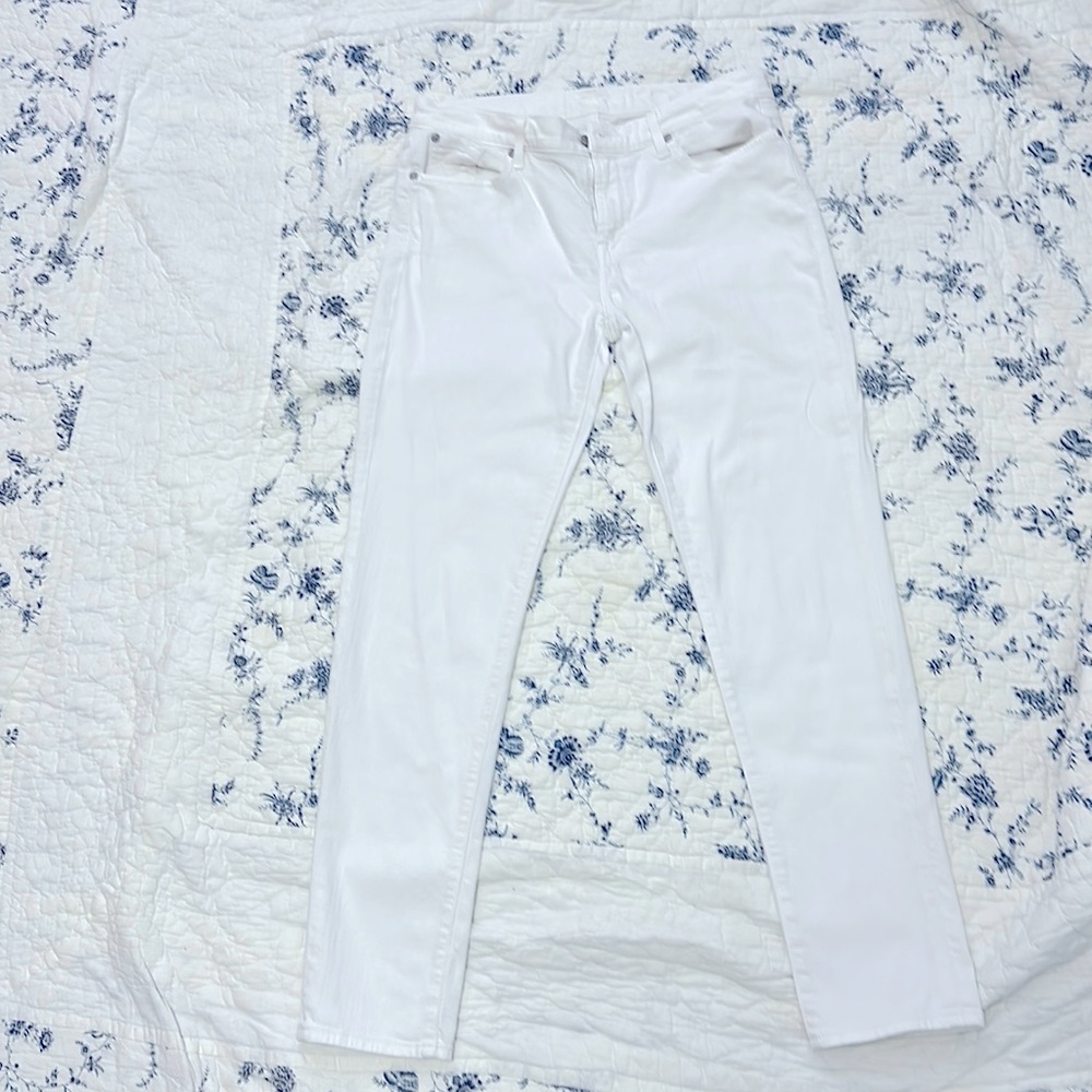 7 For All Mankind white skinny jeans